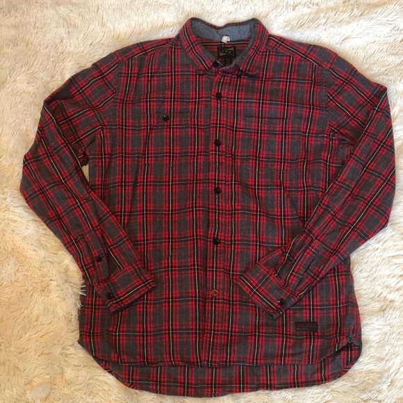 URBAN OUTFITTERS: CPO || Mens Red Flannel - Picture 1 of 8